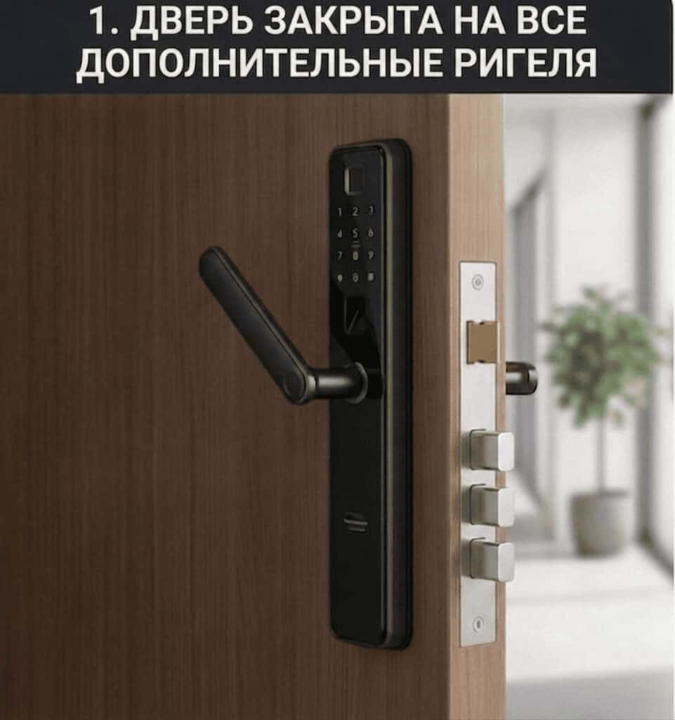как закрыть смарт замок поднятием ручки вверх