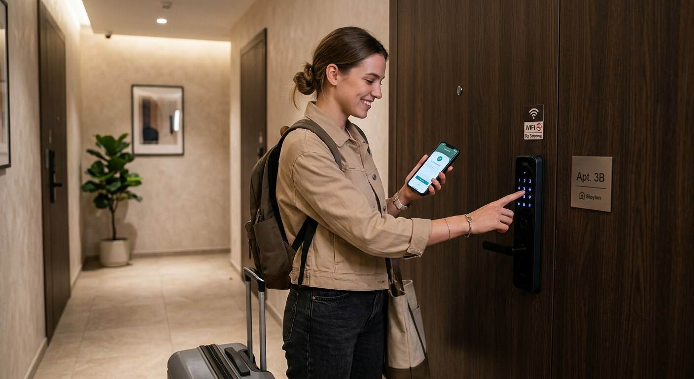 удобное открытие умного замка для квартиры
